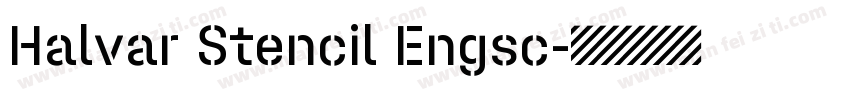 Halvar Stencil Engsc字体转换